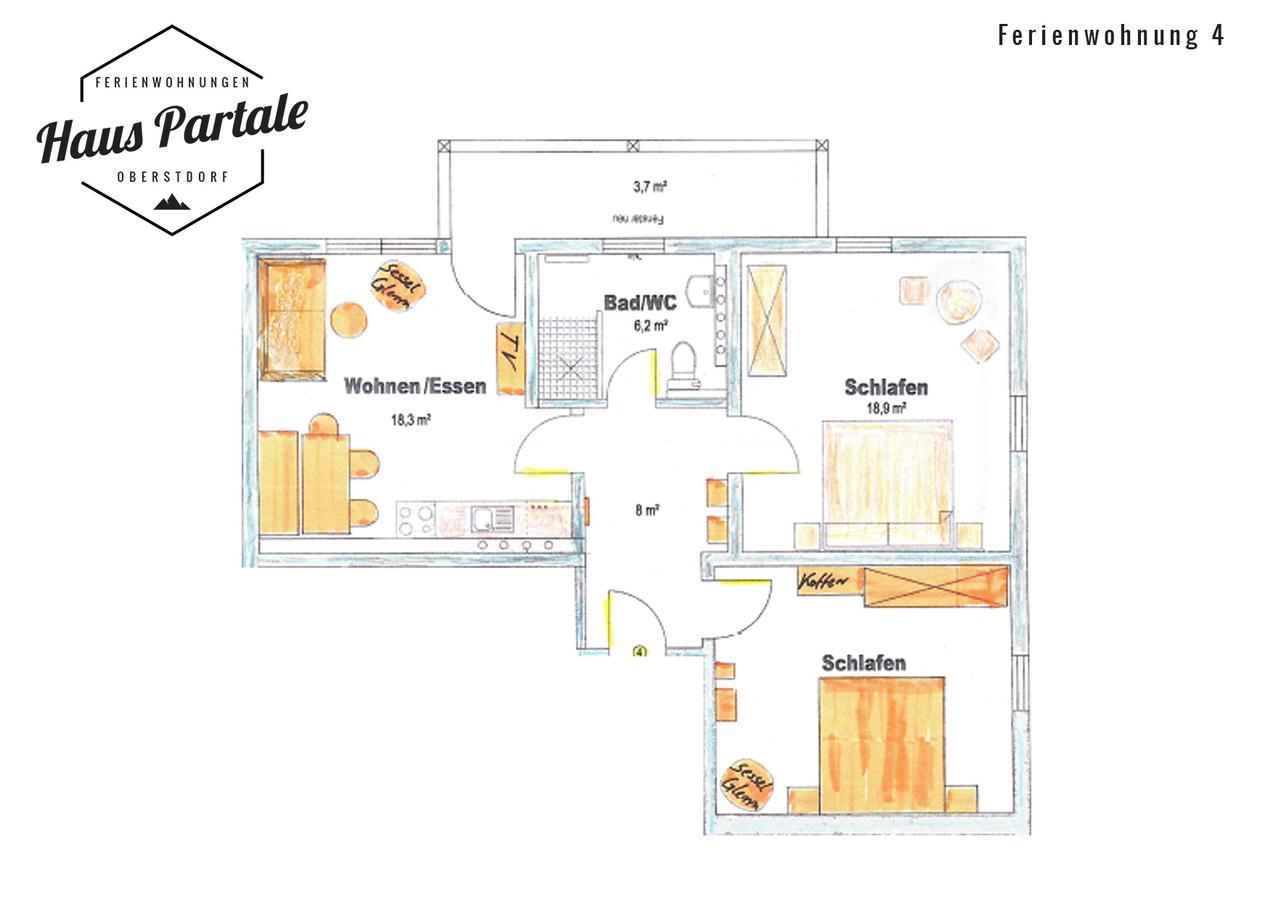 Апартаменти Haus Partale Оберстдорф Екстер'єр фото